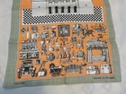 Vintage Queen Mary s Dolls House Pat Albeck Pure Linen Tea Towel 29  X 18  Orang