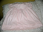 Vintage Baby Girls Pink Party Dress Lynley Designs Scalloped Collar Lace Usa