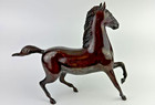 Vintage Japanese Bronze Horse Statue Takaoka Style Okimono Figurine 