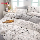 Blueblue Cats Kids Duvet Cover Set Twin  100  Cotton Bedding For Boys Girls Teen