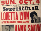 Loretta Lynn Hank Snow  Hatch Show Print Krnt Theater Very Rare 1970 Original
