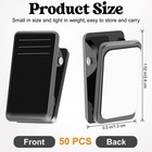 50 Pcs Self Adhesive Clips wall Clips For Hanging sticky Small  Black
