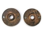Pair Antique Victorian Eastlake Escutcheon Rosettes Door Plates Backplates