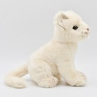 Hansa White Lion Cub Plush 26cm Realistic Lion Stuffed Animal Bh6362