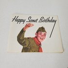Lot Of 12  Happy Scout Birthday Invitations Cards Official Bsa Boy Scouts Vtg