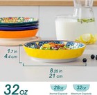 Pasta Bowls  Ceramic Salad Bowls Of 6  32 Oz Large Corlorful Serving Bowls