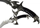 2pc Fantasy Claw Fixed Blade Knife Twin Dagger Set Draco W  Sheath  Stainless St