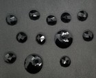 Lot Of 12 Antique Buttons Black Faceted Large Painted Veg Ivory Metal Shanks  28