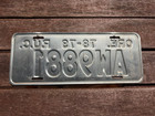  1  1978-1979 Oregon Puc License Plate Aw 9881 Public Utilities Commission
