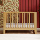 Nantucket 3-in-1 Convertible Crib With Toddler Bed Conversion Kit In Honey  Gree