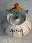 Mid Century Holt Howard Pixieware Relish Condiment Jar With Spoon