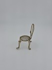Vintage Dollhouse Furniture Brass Chair Miniatures 1 12