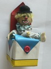 Vintage Mini Tiny Jack-in-the-box Toy Clown Vinyl Box Unbranded