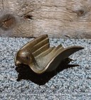 Vintage Brass Bird Pipe Or Trinket Holder Stamped Made In Israel