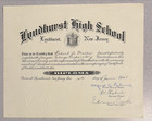 Vintage High School Diploma From 1945 Lyndhurst High School New Jersey W credits