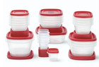 50-piece Set Rubbermaid Food Storage Containers W  Easy Find Lids  Vented  Red