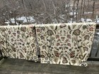 Vintage Crewel Embroidery Wool Jacobean Curtain Drapes 46x74