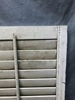 Antique Pair Shabby 17x22 House Window Wood Louvered Shutters Vtg Old 1859-25b