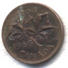 1966 Penny Queen Elizabeth Ii Cent Canada Canadian One Cent Coin  750