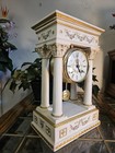 Beautiful German Hermle Empress Josephine 2 Striking Bells Porcelain Shelf Clock