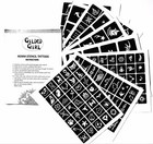  Stencil Temporary Tattoo For Henna   Glitter   Airbrus 10 Large Stencil Sheets 