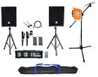 Rockville Dual 10  Karaoke Machine System W mixer mic Stand W tablet Mount bag