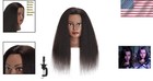 Professional 16 Inch Hair Training Head With 100  Human Hair   Clamp Included