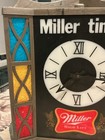 Vintage Miller High Life  miller Time  Light-up Wall Clock Bar Sign Works Great