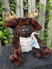 Ooak Artist Made Evvies Lovies Large Jointed Moose Plush Nwt 