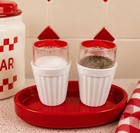 Vintage Mid-century Modern Plastic Salt   Pepper Shakers- 1950 s