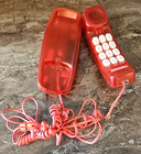 Conairphone Conair Phone Landline Telephone  See Through Translucent Vintage Red
