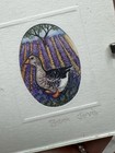 Vintage Sharon Jervis Miniature Watercolor Print England Gallery Wall Frame