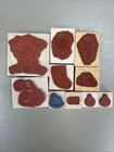 Stampin    Up  Christmas Themed Rubber Stamp Set Of 10