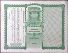 Great Plains Railway Company Nebraska Uncirculated Stock Certificate