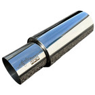 Hks Oem Hi-power Universal Single Exhaust Muffler Inlet 2 5 Outlet 4 0 Inches Ss