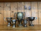 5 X Vintage Silver Plate Trophies  ref59   Trophy  Trophies  Loving Cup