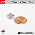 10mm X 3mm N52 Round Disc Rare Earth Neodymium Magnets 10x3mm