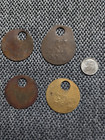 Antique Coal Miner Mining  Company Or Farming Farm Tags Token Copper Brass 