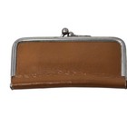 Vtg Mini Sewing Kit Leather Case Purse Pocket Travel Size Kiss Lock West Germany