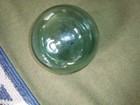 Antique Large Green Japanese Fishing Float W Kanji Mark   30  Cir 9 55    Dia