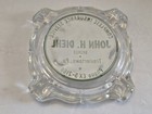 Vtg Advertising Glass Ashtray John H  Diehl  insurance  Broker Trexlertown  Pa 
