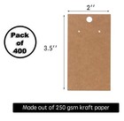 400 Pack Earring Display Cards - Custom Brown Earring Cards  2 X 3 5 Inches 