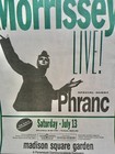 Morrissey Concert 1991 July Nyc Msg W  Phranc Full Page Vintage Ad