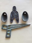 4pcs Ancient China Old Dynasty Bronze Statues