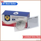 50 2x2 Double Pocket Coin Flips Pvc Free Clear Vinyl Holders 100 Inserts Storage