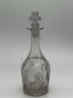 Antique Eapg Sun Purple Glass Decanter With Three Ring Stopper Sunburst 1900
