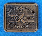 Boy Scouts Of America 50 Miler Award Patch   1969 National Jamboree Idaho Token