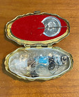 Vintage Mini Metal Gold Tone Travel Sewing Kit Denver Blue