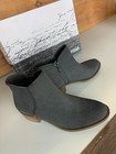 New - Kensie Gerona Dark Gray Women s Suede Casual Short Ankle Boots - Pick Size