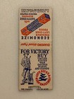 Vintage Matchbook Cover Safety Edge Diamond Waxed Paper Buy Us War Bonds Stamps